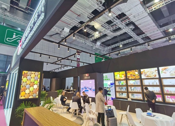 上海餐飲業展覽會72平方設計搭建方案